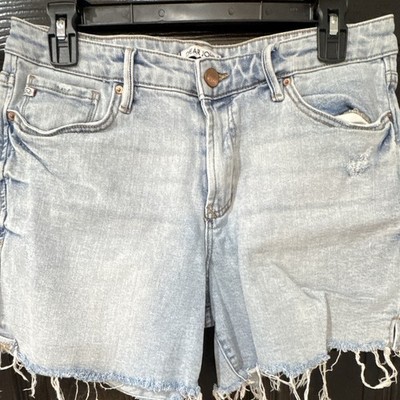 Dear John American Classic Women's 29 Light Wash Denim Cutoff Shorts Mid Rise