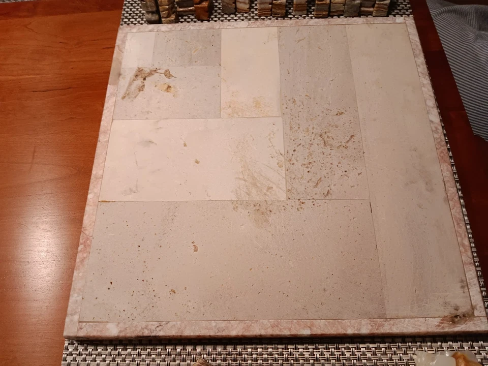 Juego de ajedrez vintage de ónix azteca mexicano tallado a mano, rosa único Foto 4 de 4