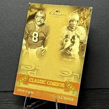 2006 Donruss Classics Classic Combos Gold #CC-15 Steve Young Y.A. Tittle /500