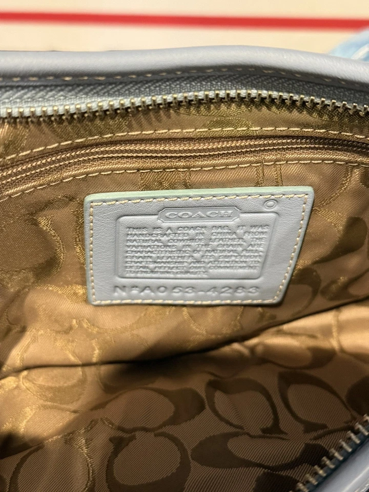 Coach Y2K Vintage 2005 Azul Hielo Hobo Soho A053-4283 Foto 4 de 4