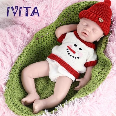 IVITA 18'' Eyes Closed Silicone Reborn Girl Doll Premie Newborn Baby Infant