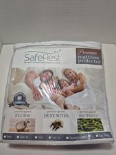 New SafeRest Premium Mattress Protector, King White, Waterproof, Allergens, Etc.