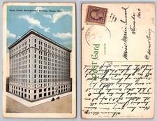 1913 Union Pacific Headquarters Omaha NE Vintage Postcard Architecture