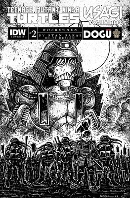    TMNT USAGI YOJIMBO WHEREWHEN #2 KEVIN EASTMAN 1:100 VARIANT Ninja Turtles