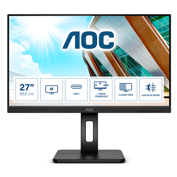 "Aoc U27P2CA 27 Zoll - 4K Office Monitor - 69 Cm (27\") 4K Uhd, HöHenverstellung"-image