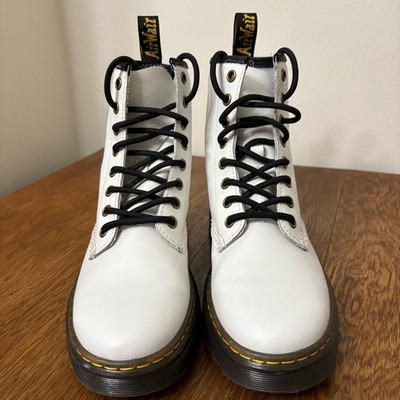 Dr. Martens White Boots with Black Laces Women's Size 6