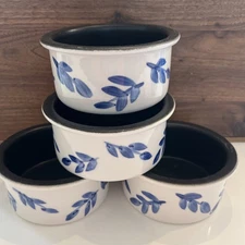 4 Philippe Richard Blue White & Black 5 Inch Bowls