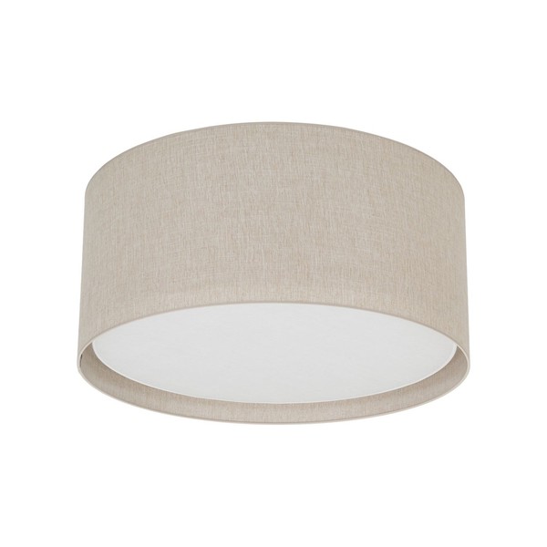 Deckenleuchte 6-Flammig Beige Stoff Schlafzimmer E27 D:77 Cm Deckenlampe Flur-image