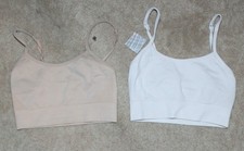 LOT OF 2 WONDER NATION Girls' Sz 4-5 TRAINING BRAS white/beige EUC