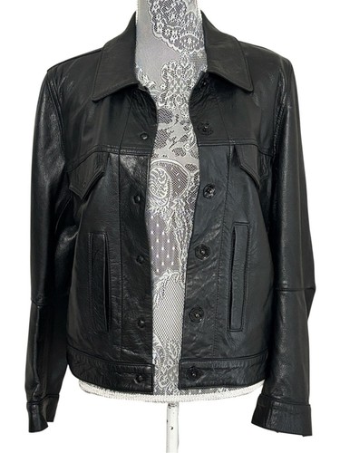 Ann Demeulemeester, Ann Demeulemeester Vintage 2000s Black Leather Jacket. Size 42