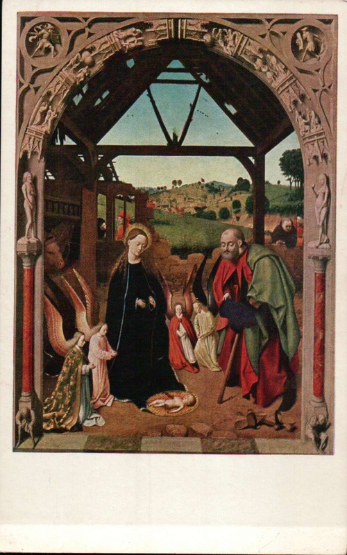 PLEASE READ !!! The Nativity National Gallery of Art DC --- Old Vintage Postcard