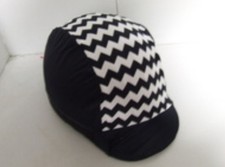Ecotak Lycra Helmet Cover - black chevron pattern Ecotak