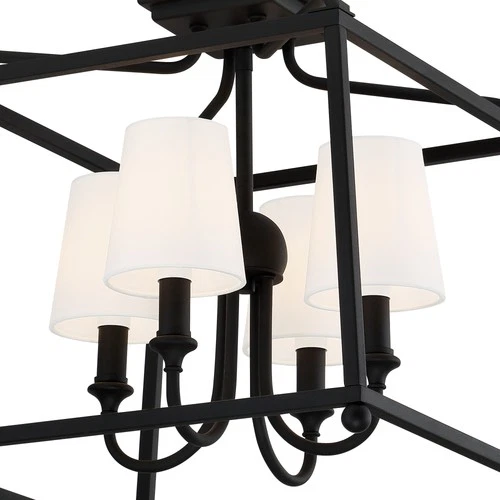Crystorama Lighting Group 2243 Sylvan 4 Light 16"W Semi-Flush - Black - Picture 3 of 12