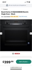 Bosch Series 4 HQA534BB3B Electric Single Oven - Black