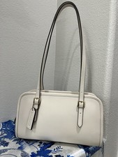 The Coach Originals Small Leather Double Strap Shoulder Bag White