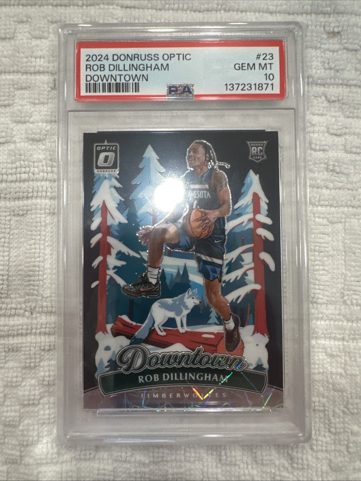 2024 Panini Donruss Optic Rob Dillingham DOWNTOWN Case Hit Rookie RC