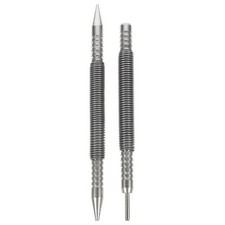 2 Pcs Spring Tools Nail Set Double Sided Nails for Wood Metal Marking Puncher