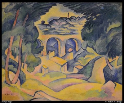 Georges Braque das Viadukt von Lestaque O 1 Vintage Kunstdruck Poster Wanddeko P