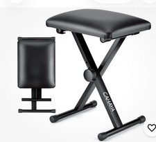CAHAYA Piano BenchX-Style Adjustable Height Keyboard Bench Padded Keyboard -NIB