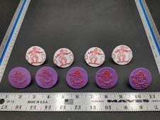 9XMcDonalds Vintage Plastic Rings Happy Meal Toys Grimace/Ronald 2008