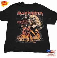 Iron Maiden T-Shirt THE NUMBER OF THE BEAST Men's Size XL Black Graphic Official