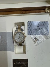 Croton 18K & S.S.  Swiss Automatic SOLID 18K & S.S.GORGEOUS FACTORY DIAMONDS