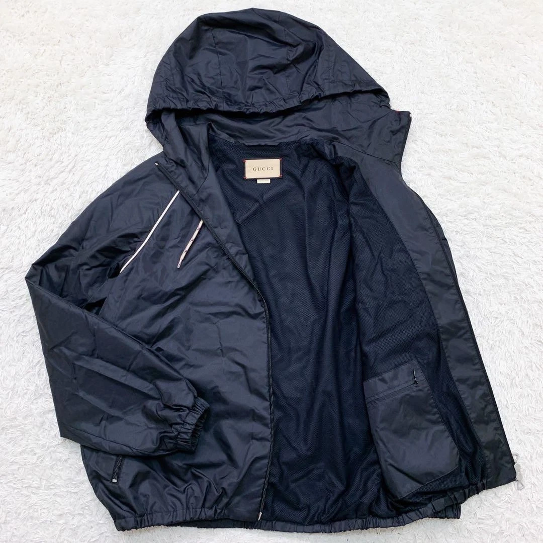 Giacca Gucci 24SS nylon linea Sherry nero taglia 46 692937 Z8A1Q 1043 usata