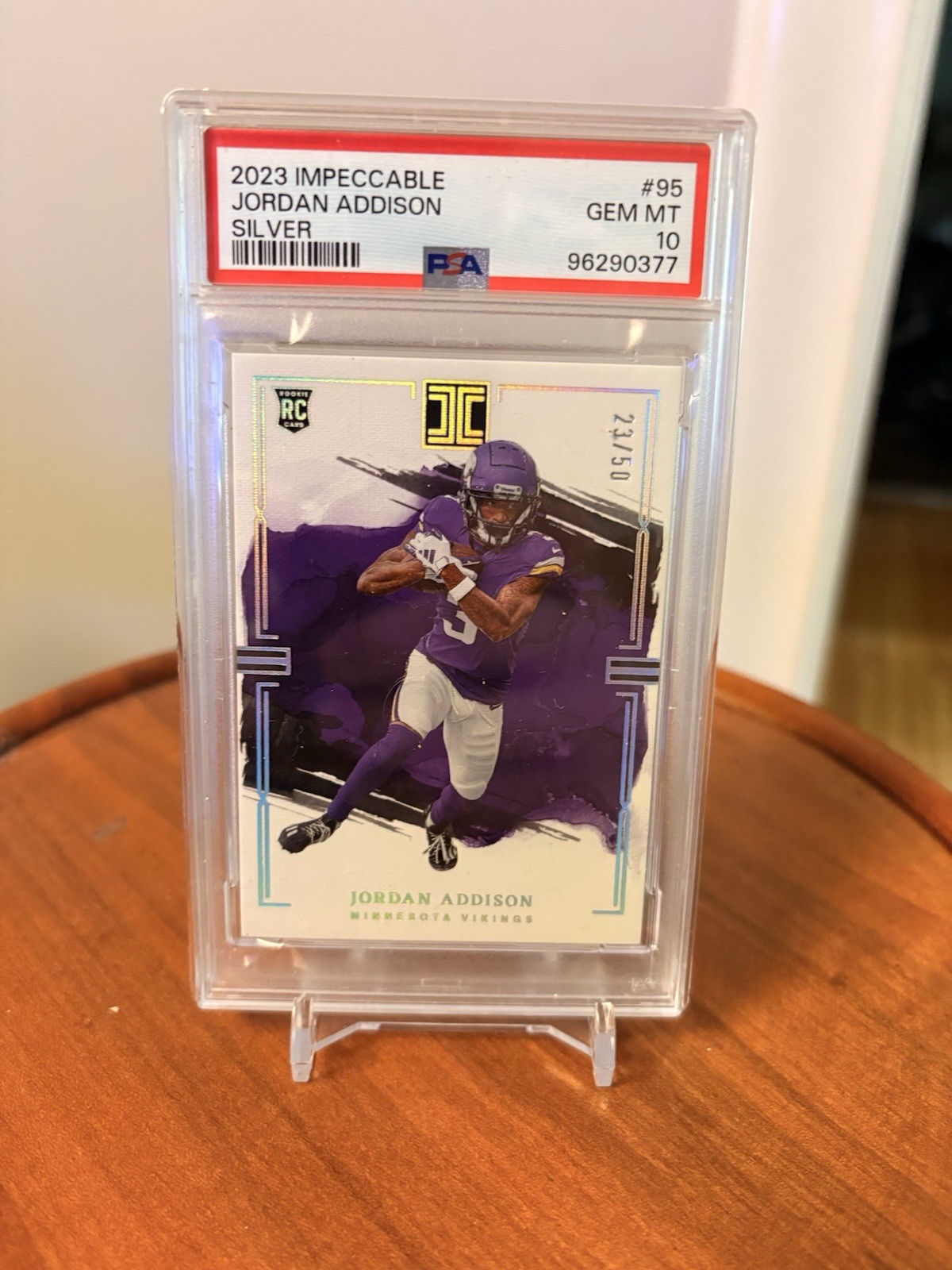 Jordan Addison Panini Impeccable #95 Silver