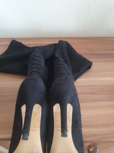 Wildleder Overknees Gr 36 Schwarz Aldo - Bild 6 von 6