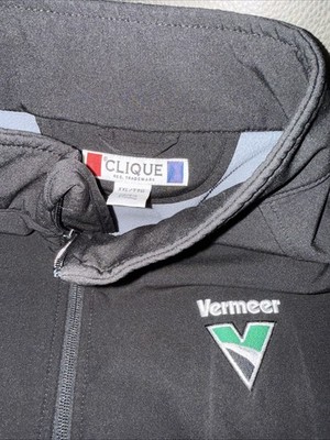 Vermeer Equipment Clique Black Insulated soft shell Jacket XXLarge Zip Pockets