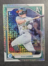 Ryan Lasko 2024 Bowman Chrome Prospects Mojo Refractors #BCP-105 Athletics