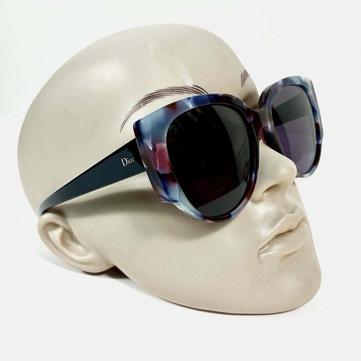 Christian Dior Night 55mm Cat Eye Sunglasses 1/S 0RJA Havana Light