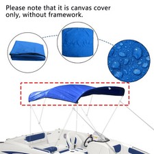 1X 600D For Canopy Aluminum Frame Bimini Top Boat Cover Polyester  Waterproof UK