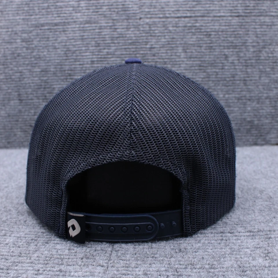 Boné de beisebol masculino streetwear DeMarini Snapback caminhoneiro azul marinho logotipo D - Imagem 4 de 4