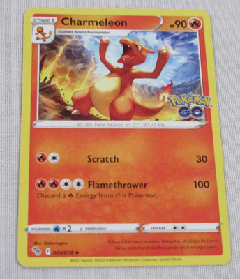 Charmeleon 009/078 Pokemon GO 2022 Pokemon Card