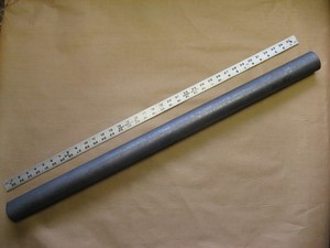 3 ft. GRAPHITE ROUND ROD 2 1/8 in. thick 8+lbs - electrode grounding etc INGOT