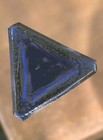 VINTAGE COBALT BLUE TRIANGULAR SHAPE BOTTLE VASE Mid Century  — photo 4