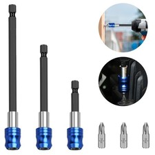 6Pcs 1/4 Hex Shank Quick Release Magnetic Screwdriver Extension Holder Drill Bit