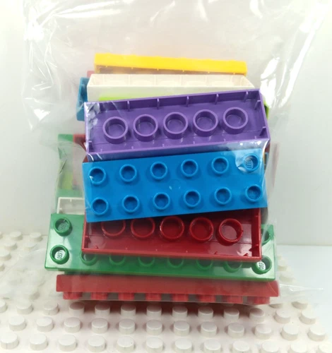 Lego Duplo Bricks (15) 2x6 flat & (15) 2x8 flat bricks (30 total) Random Colors