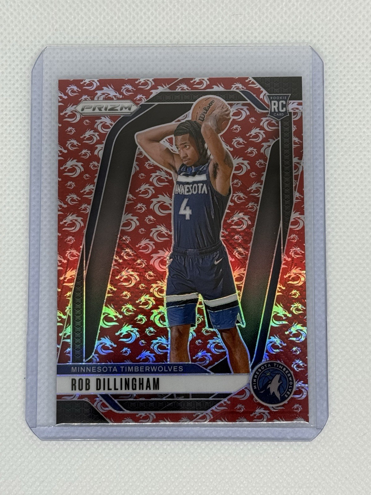 2024-25 Panini Prizm Rob Dillingham #250 RC Rookie China Dragon Year Prizm /88