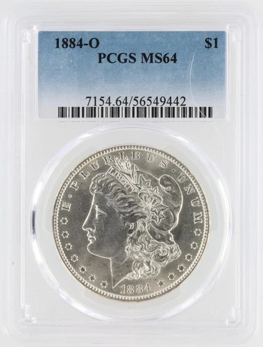 1884-O Morgan Silver Dollar PCGS MS64 S$1 New Orleans Minted Np Reverse