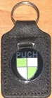 Puch Keyring Key Ring - badge mounted on a leather fob