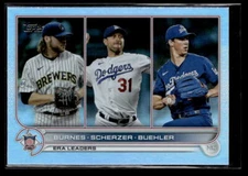 Corbin Burnes / Max Scherzer / Walker Buehler - 2022 Topps Rainbow Foil #204