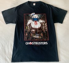 Ghostbusters T-Shirt Men Size M Black Stay Puft Marshmallow Man Short Sleeve Tee