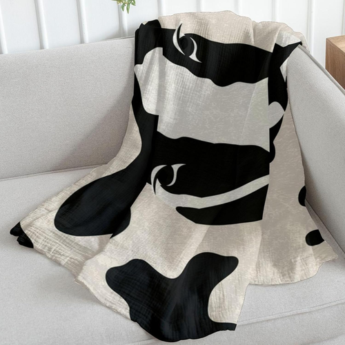 Throw Blanket,Soft Blankets and Throws,Animal Cow Print Blanket,59X39.3 In - Picture 5 of 12