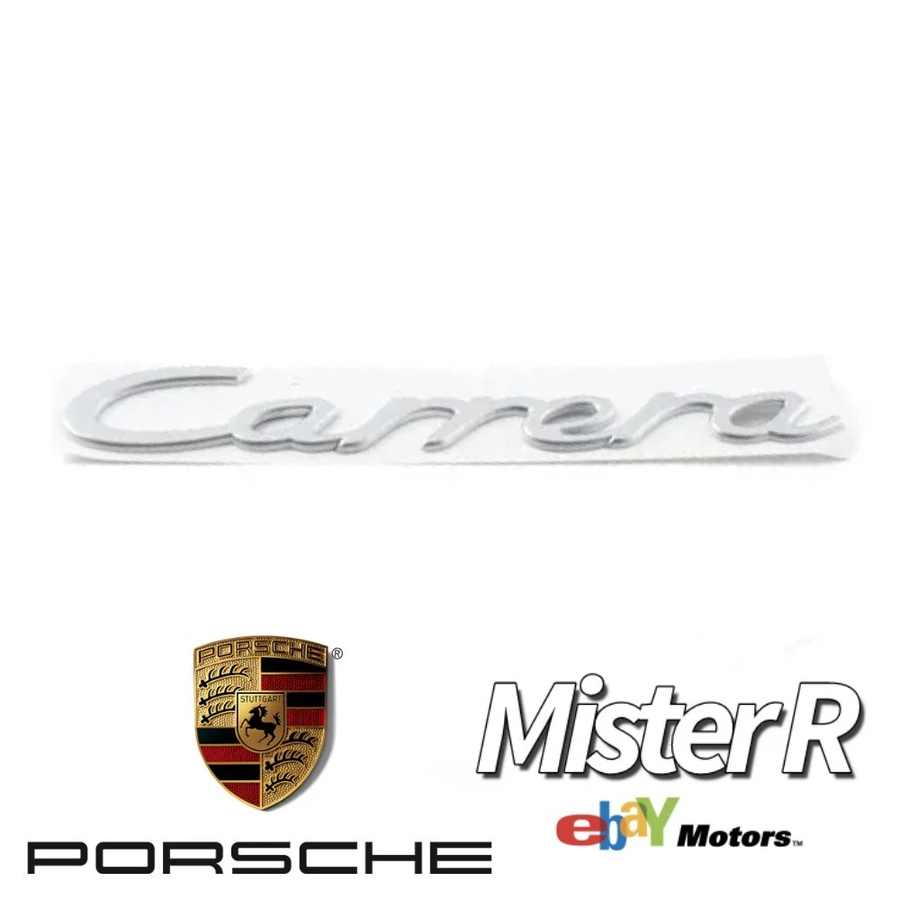 Genuine Porsche Cayman Trunk Emblem - Aluminum Satin Finish (Part #98755923901)