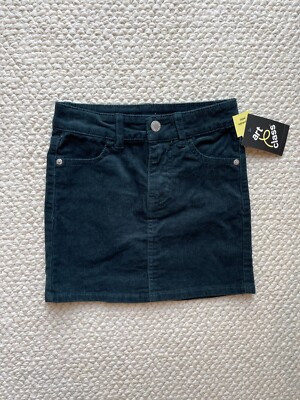 Art Class Girls Adventure Teal Mini Skirt Size S 6/6X Kids Corduroy