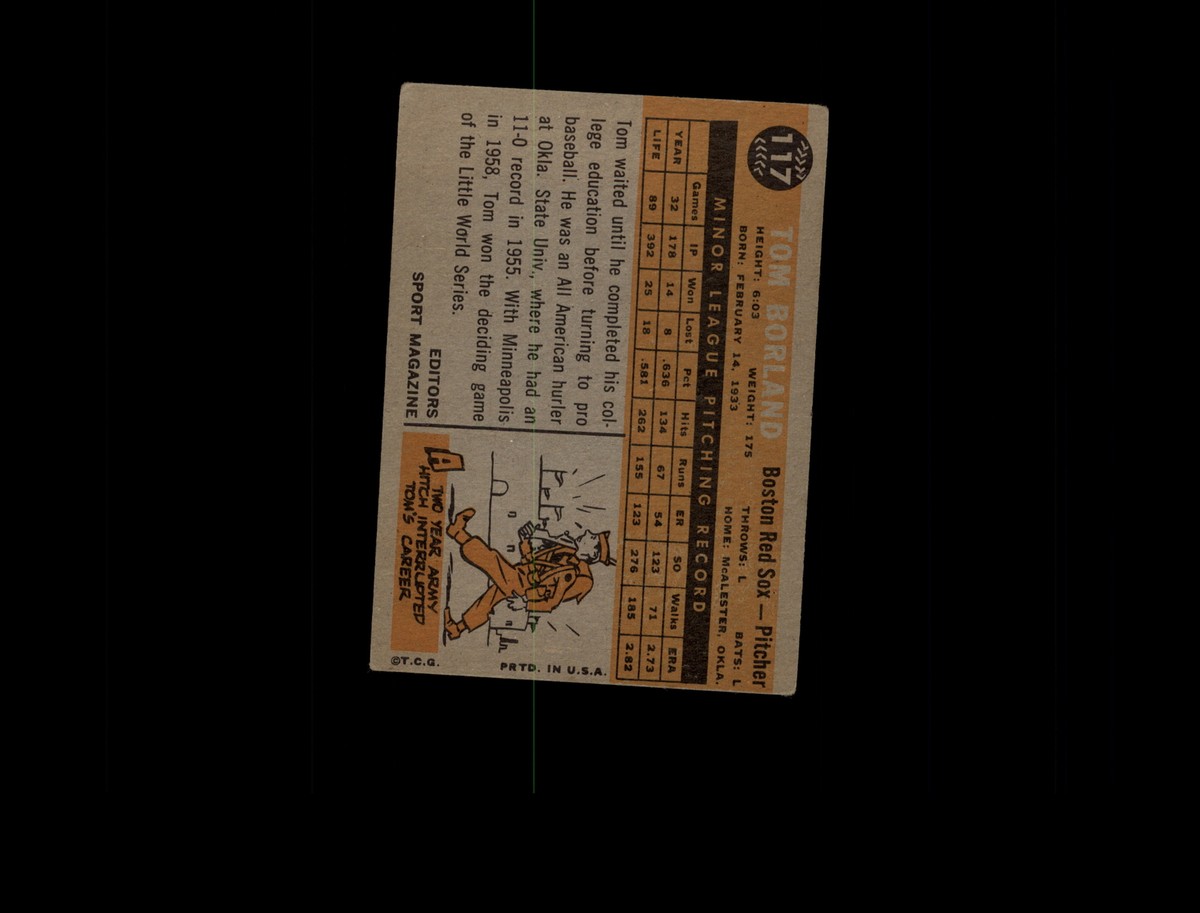 1960 Topps 117 Tom Borland RS VG #D1,318019 | eBay