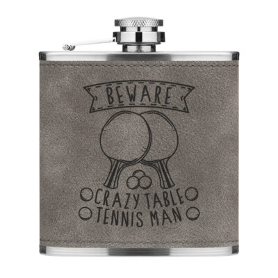Gourde Métal 600ml Drôle - Beware Crazy Tennis Man - Cadeau Sportif
