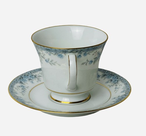 Noritake Contemporary Avalon Tea Cup & Saucer 3390 Porcelain Lot Set Of 6 EUC - Picture 2 of 3
